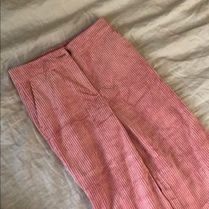 Mango pink wide-leg corduroy trousers